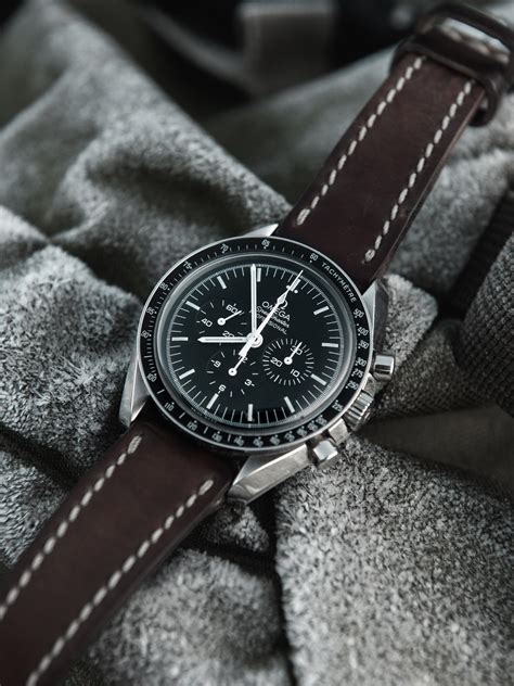 omega speedmaster 57 leather strap|omega speedmaster professional leather strap.